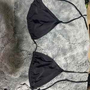 Black triangle swim top. Size L